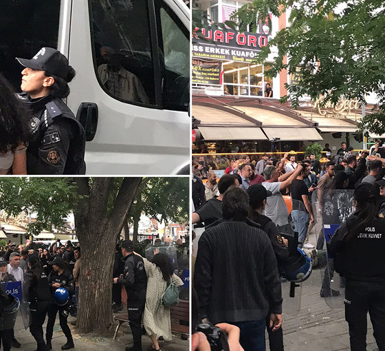 Ankara'daki Amini eylemine polis müdahalesi: dokuz gözaltı