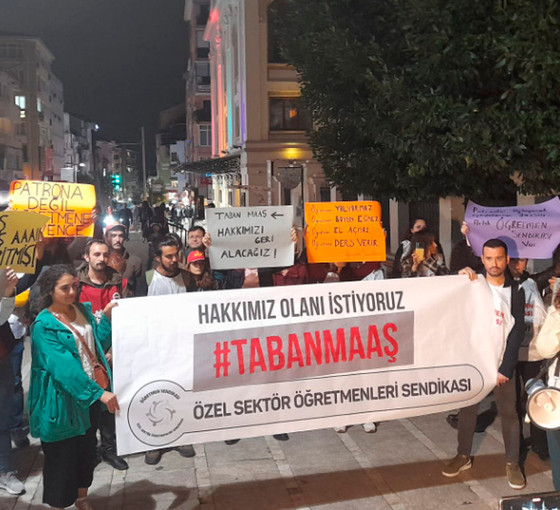 Özel sektör öğretmenleri: Taban maaş hakkımızı istiyoruz
