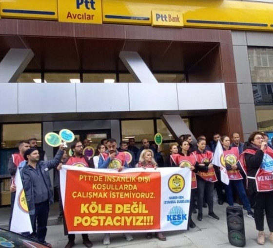 PTT'de eylem var: Kanuna aykırı iş yapmak istemeyenler tehdit ediliyor
