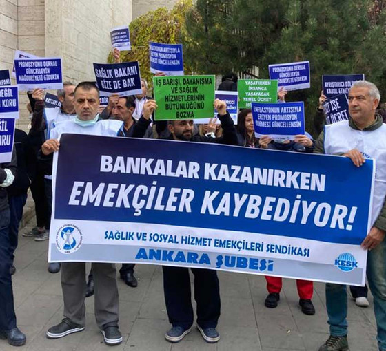 Sağlık emekçileri bakanlığa seslendi: Savaşa değil, sağlığa bütçe