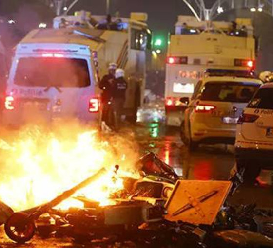 Fas maçı sonrası Belçika sokakları karıştı