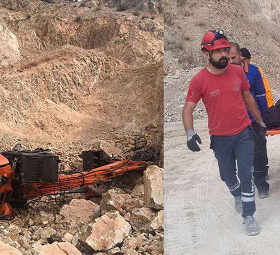 Devrilen iş makinesinin altında kalan işçi öldü