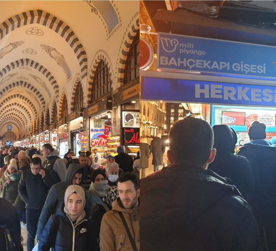 Yılbaşı 'alışverişi' piyango kuyruğunda bitiyor
