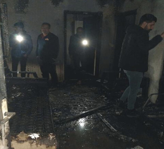 Adıyaman'da tek katlı ev yandı