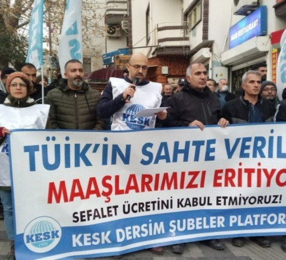 Emekçilerden maaş zammı protestosu: TÜİK’in sahte verileri maaşlarımızı eritiyor
