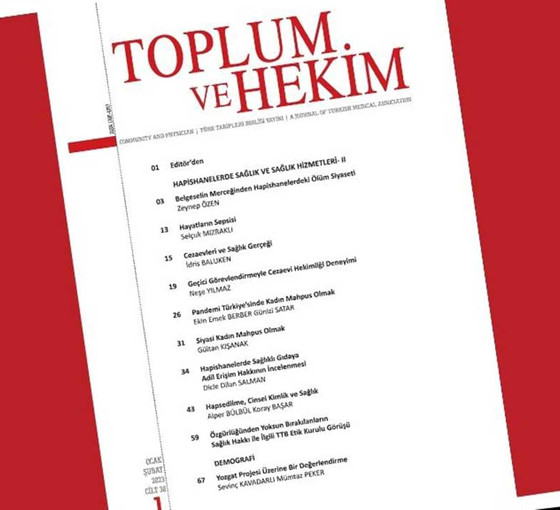 Toplum ve Hekim Dergisi'nin ocak-şubat sayısı çıktı
