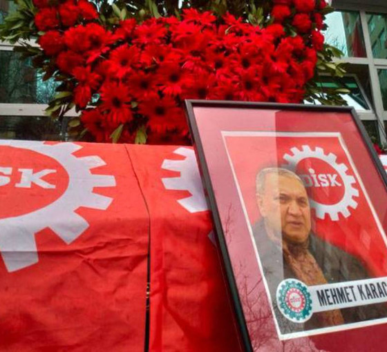 Eski DİSK Genel Sekreteri Mehmet Karaca için tören
