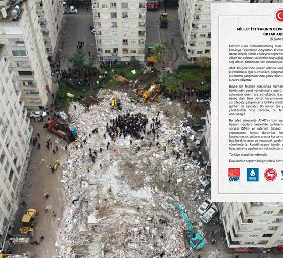 Millet İttifakı: Ayrım yapılmaksızın merkezi hükümet ve yerel yönetimler iş birliği yapmalı
