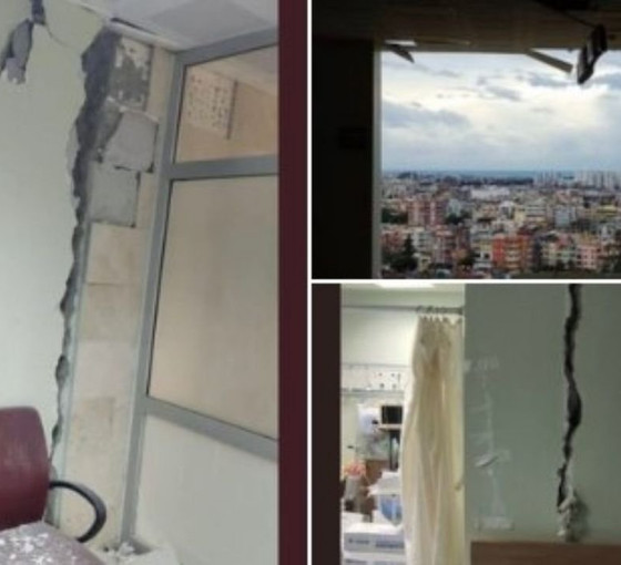 İskenderun'da sağlık çalışanları, hastanenin ağır hasarlı bloğunda çalışmaya zorlanıyor