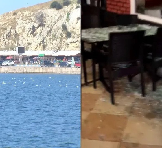 Şile’de sahile vuran mayın patladı: Restoran zarar gördü