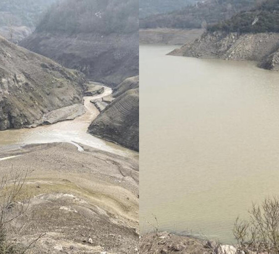 Yuvacık Barajı'nda su seviyesi yüzde 27: Bir bölümünde sular tamamen çekildi