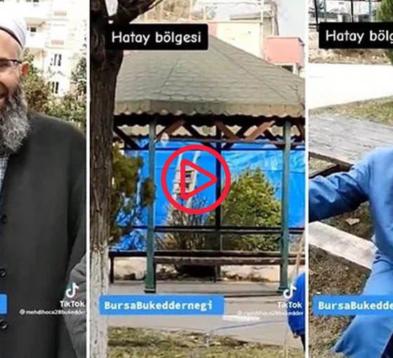 Hristiyanların kurduğu yardım çadırının başında video çekip hedef gösterdiler