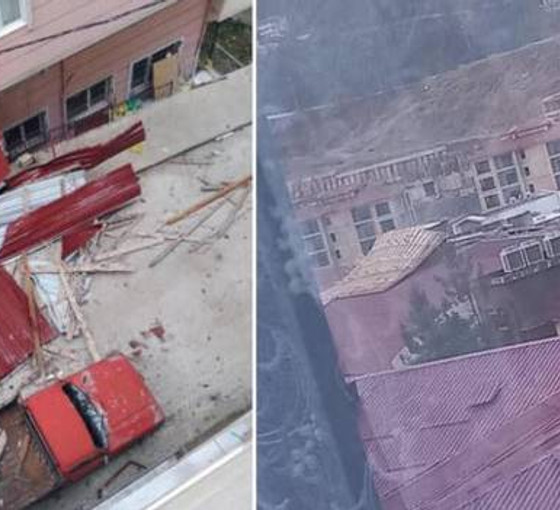 Rize'yi fırtına vurdu: Evlerin çatısı uçtu, ağaçların dalları koptu