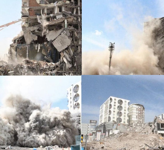 Galeria Sitesi'nin bir bloku yıkım sırasında çöktü