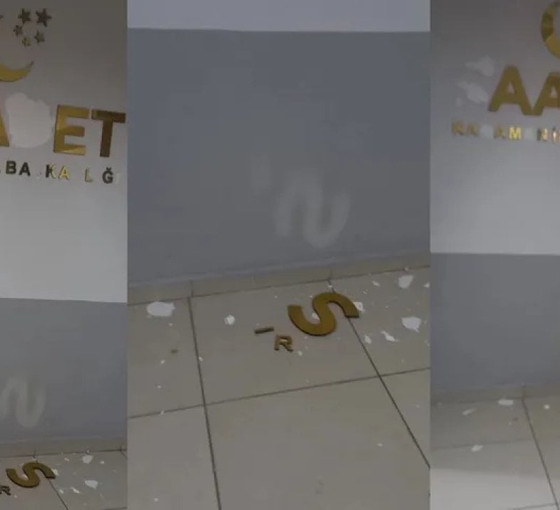Saadet Partisi Karaman İl Başkanlığı’na saldırı