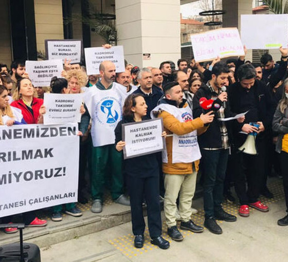 Taksim Eğitim ve Araştırma Hastanesi'nde Cerrahpaşa protestosu