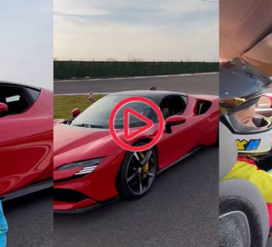 AKP'li vekil Kenan Sofuoğlu dört yaşındaki oğluna Ferrari kullandırdı