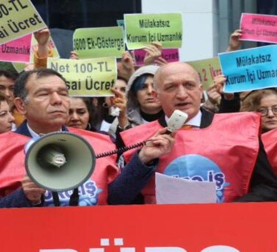 SGK çalışanları iş bırakma eylemi yaptı