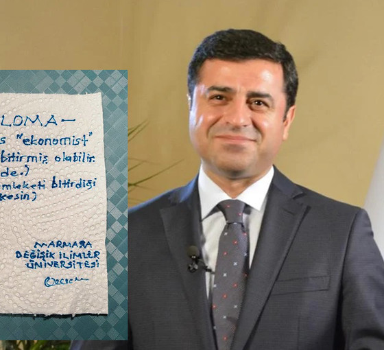 Demirtaş'tan 'diploma' paylaşımı: Yanılmışız arkadaşlar, diplomanın aslı var!