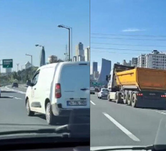 Hafriyat kamyonuyla makas atan sürücüye 14 bin lira ceza