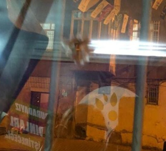 Diyarbakır'da Yeşil Sol Parti seçim bürosuna kurşun isabet etti