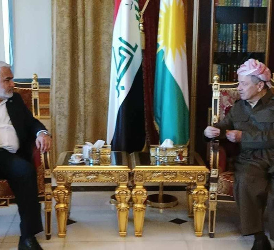 HÜDA PAR lideri Yapıcıoğlu, Erbil'de Mesut Barzani ile görüştü