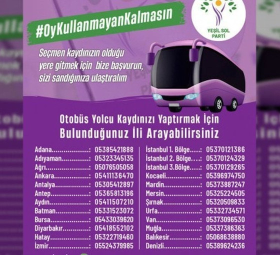 Yeşil Sol Parti’den hareketli seçmene: Yeter ki bizi arayın