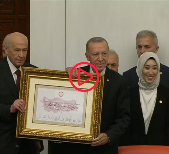 Mazbatasını alan Erdoğan yemin ederek göreve başladı