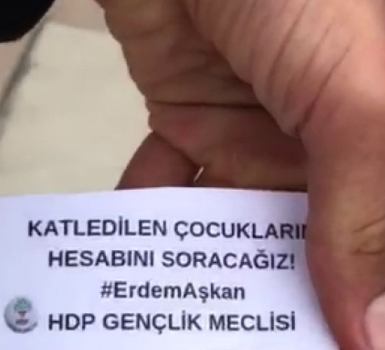 Gençlerden Erdem Aşkan eylemi: Katledilen çocukların hesabını soracağız