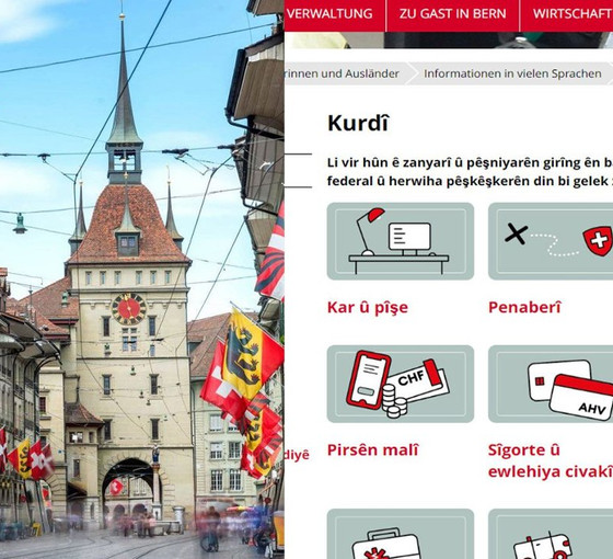 İsviçre’nin başkenti Bern’in sitesine Kürtçe seçeneği eklendi