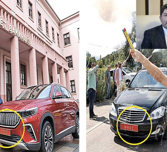 Bakanla birlikte TOGG da gitti: Yeni Adalet Bakanı Tunç, plakayı Mercedes'e taktırdı