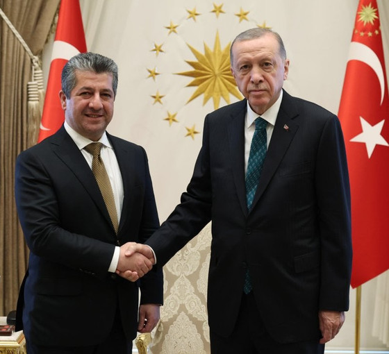 Erdoğan ile Mesrur Barzani Ankara'da görüştü