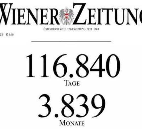 Dünyanın en eski gazetesi Wiener Zeitung 320 yıl sonra kağıt baskısına son verdi