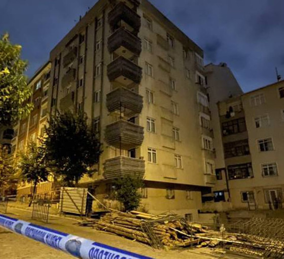 Bahçelievler'de inşaat alanına bitişik apartman tedbir amaçlı tahliye edildi