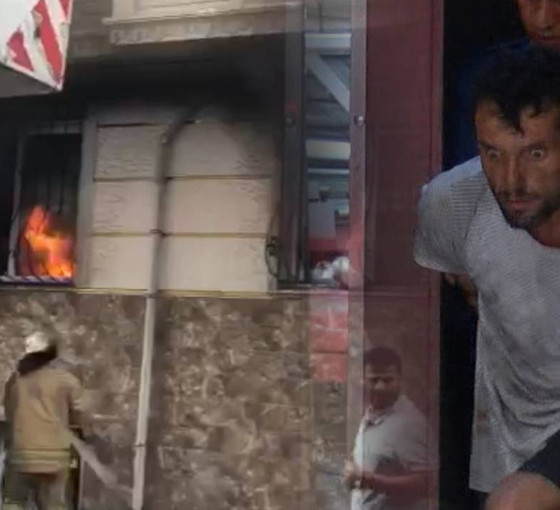 Esenyurt'ta bir erkek eşi ve çocuklarının içinde bulunduğu daireyi yaktı
