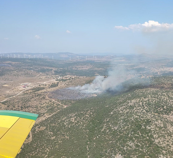 İzmir'de makilik alandaki yangın kontrol altına alındı