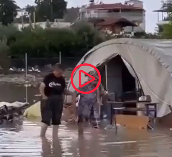 Gökhan Zan’dan sular altında kalan çadır paylaşımı