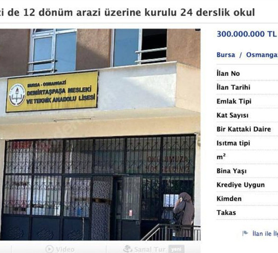 Bu da oldu: Bursa'da iki devlet okulu satışa çıkarıldı: '11 milyon dolar kamu zararı var'