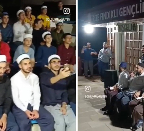 Rize'de Bakanlığın 'gençlik kampında' tarikat gösterisi: Teflerle ilahi söyleyip zikir çektiler