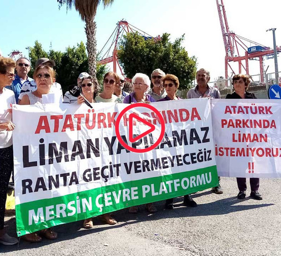Mersin'de limanın parka doğru genişlemesine karış 10 bin imza