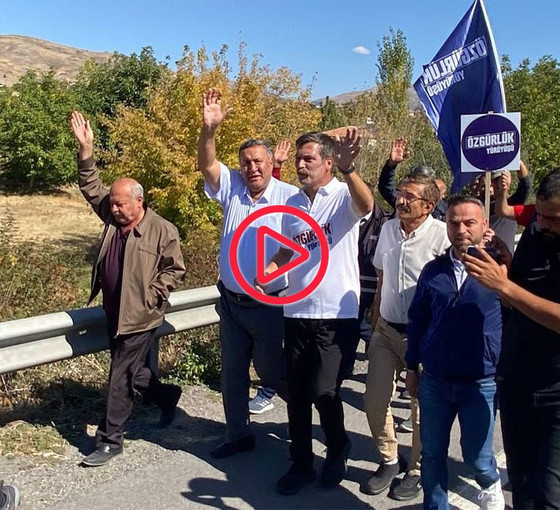 TİP'in Özgürlük Yürüyüşü 14. gününde: Erkan Baş, Amasra Maden Katliamı’nda ölen madenciler için yürüdü