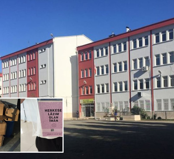 Orduda bir lisede öğrencilere Işık Cemaati'nin kitapları dağıtıldı