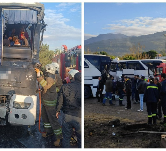 Hatay'da işçi servisi ile otobüs çarpıştı: Biri ağır, 18 yaralı