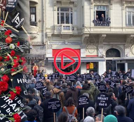 Hrant Dink katledilişinin 17'nci yılında, vurulduğu yerde anıldı: 'Demirtaş'a Kışanak'a Kavala'ya selam olsun'