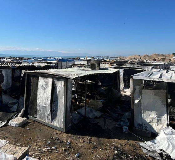 Antalya'da 500 işçinin kaldığı konteynerlerde yangın