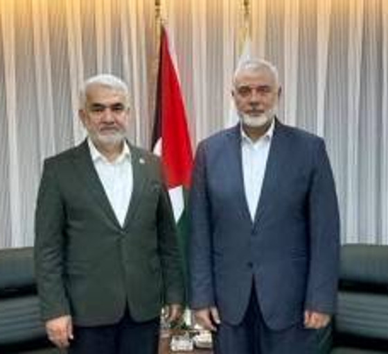 HÜDA PAR Genel Başkanı Yapıcıoğlu, Hamas Siyasi Büro Başkanı Haniye ile görüştü
