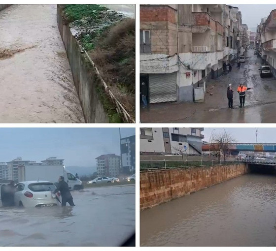 Urfa'da sağanak etkili oldu: Küçük dereler taştı, bazı evleri su bastı