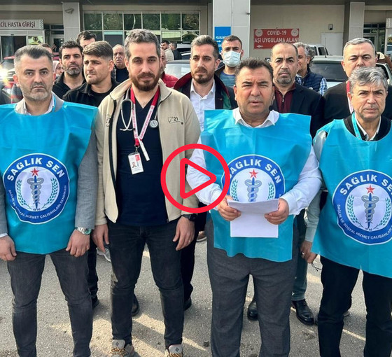 Adana'da sağlık emekçilerinden şiddet protestosu