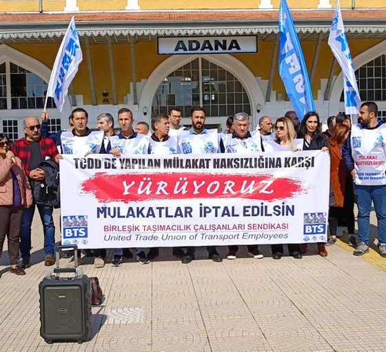 Demiryolu çalışanları mülakatın kaldırılması için Ankara'ya yürüyor