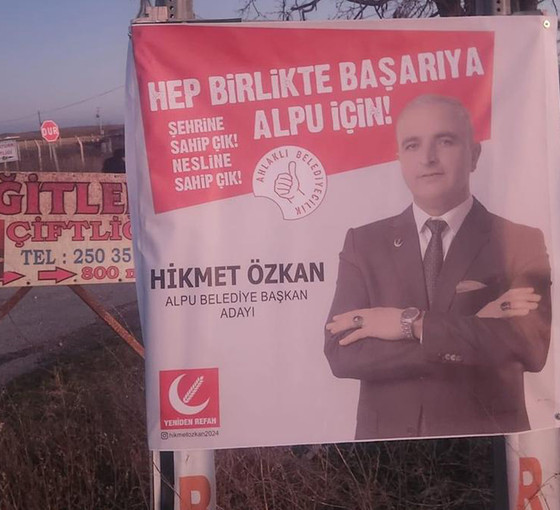 YRP Alpu adayı Özkan: 'AKP ve BBP afişlerimizi söküyor'